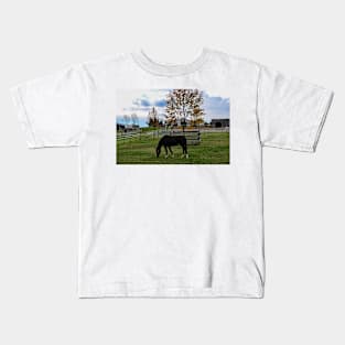 Autumn Tree and Horse Kids T-Shirt